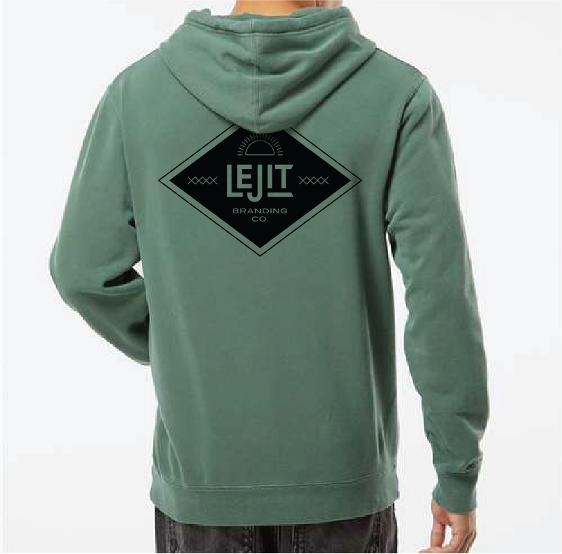 Lejit Midweight Green Classic Hoodie - Run 1