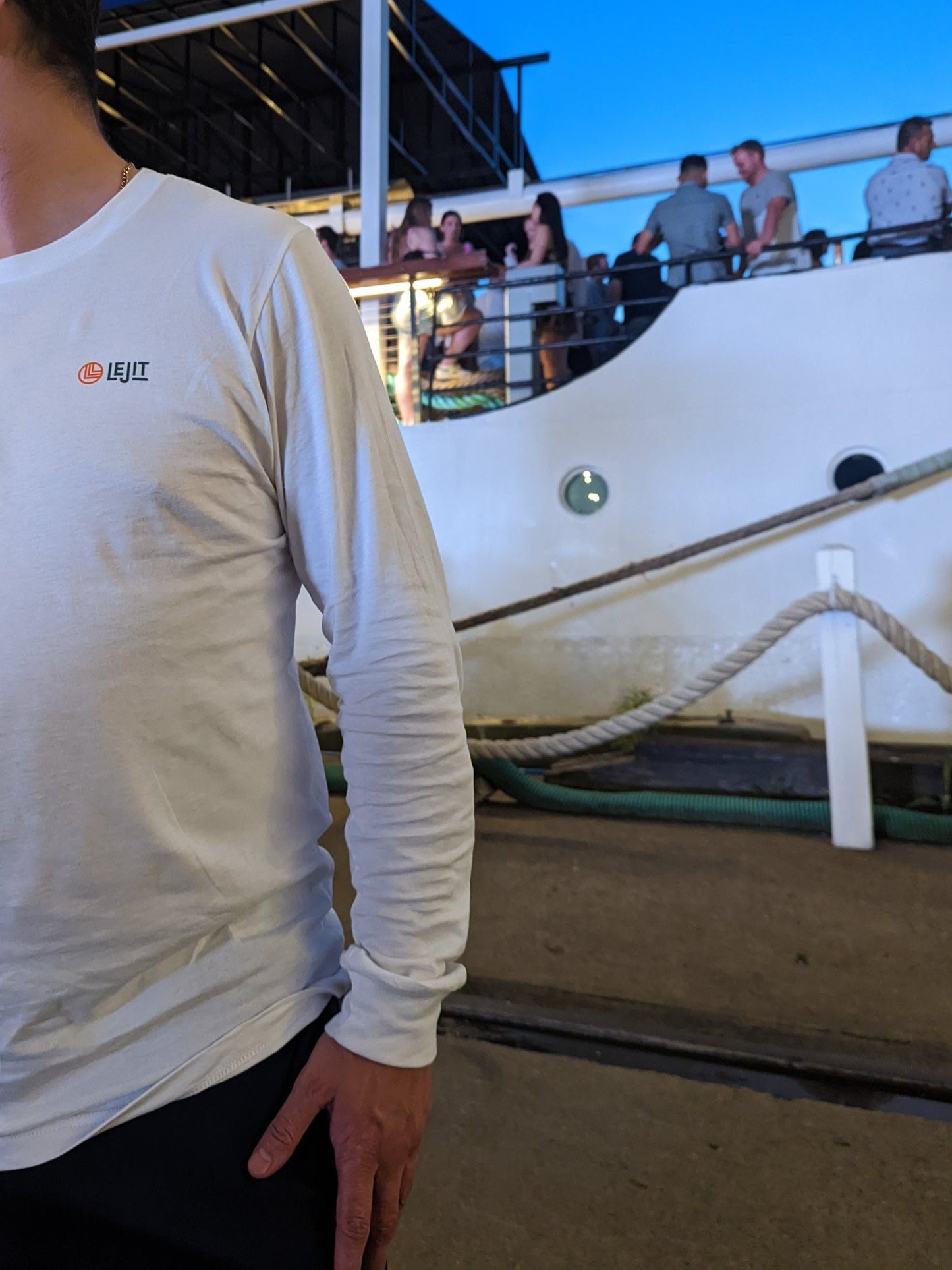 Lejit Light Weight White Classic Long Sleeve - Run 1