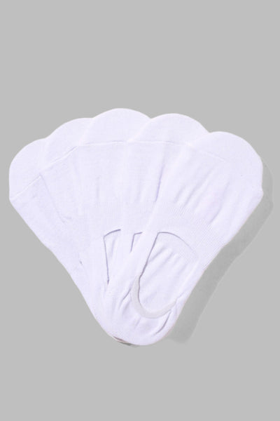 Invisible Socks, White (5Pk)